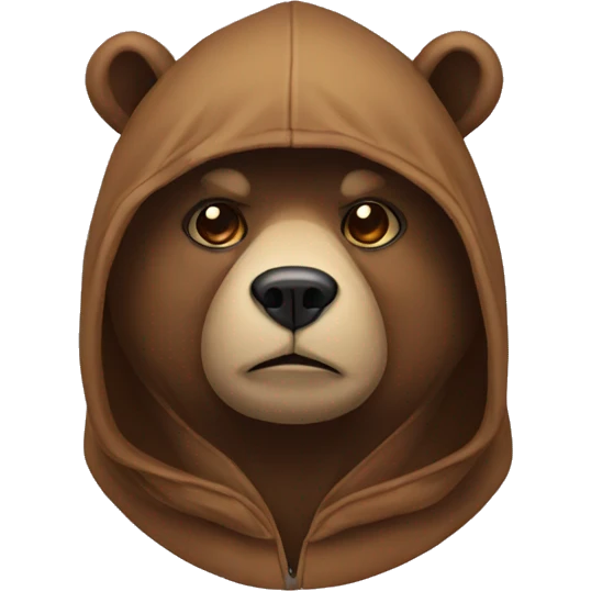 Bear with hacker hood emoji