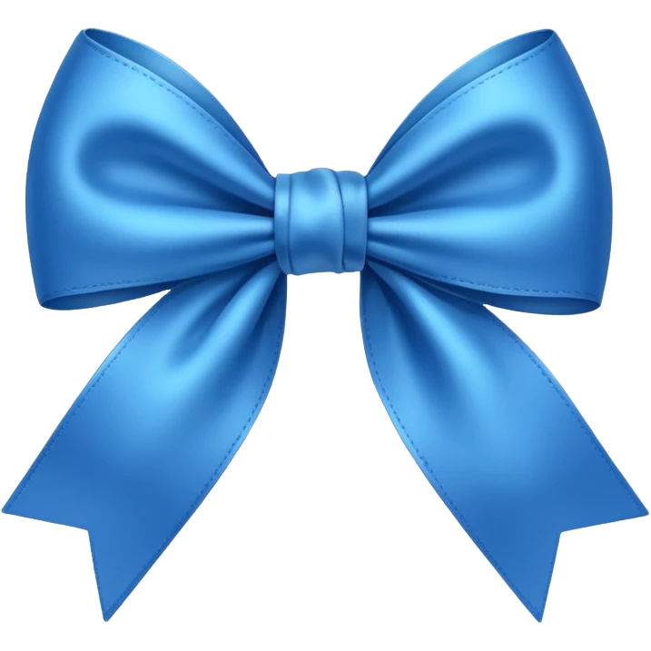blue bow emoji