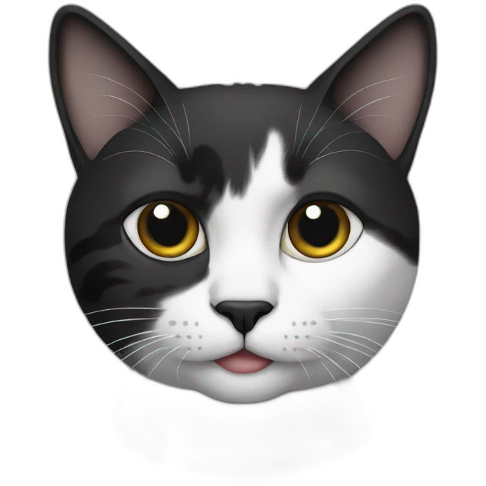 Cat black anda white emoji