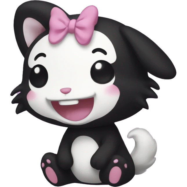 sanrio kuromi anthro laughing emoji
