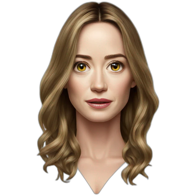 Emily Blunt serious slim long hair emoji