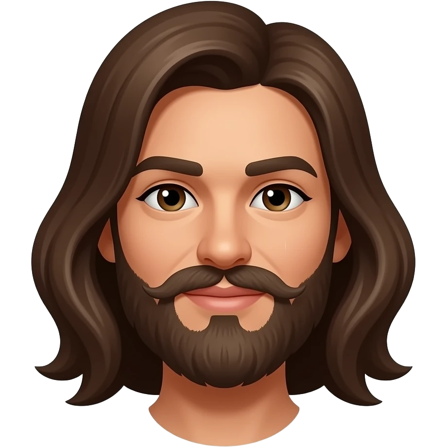Woman with beard emoji