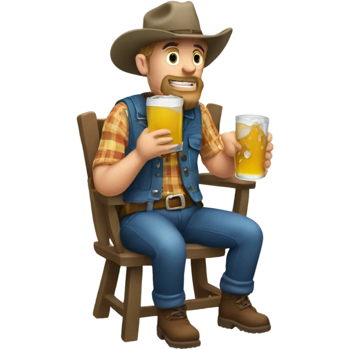 hillbilly drinking emoji