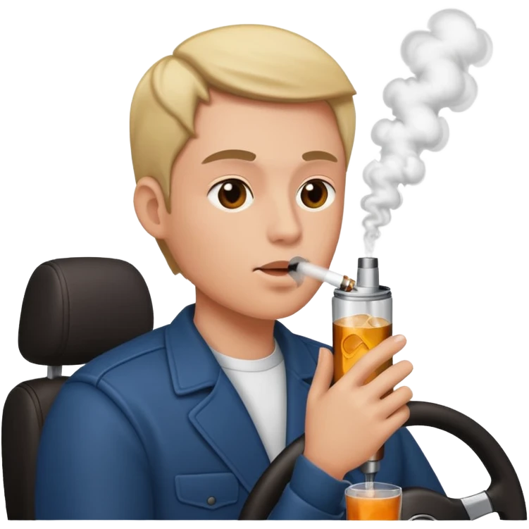 drink and drive and vape emoji