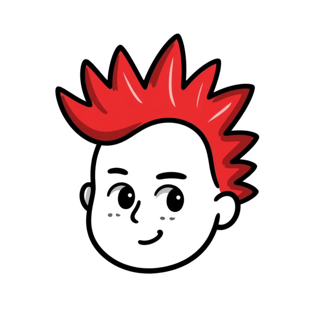 red punk mohawk emoji emoji