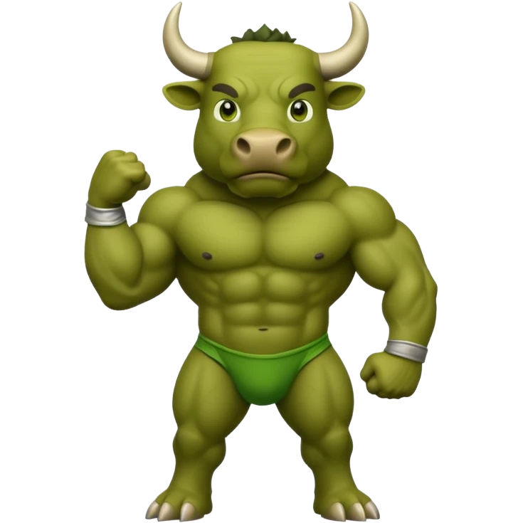 Green bull emoji