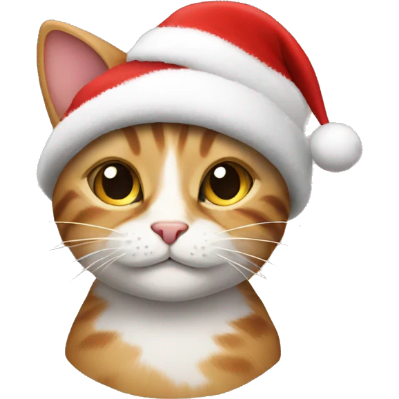 Cat with Christmas hat emoji