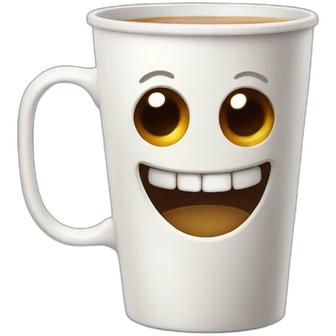 creepy smiling coffee cup emoji