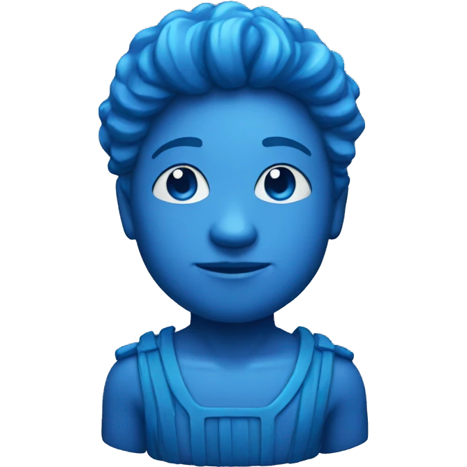 a strong blue mas symbol emoji