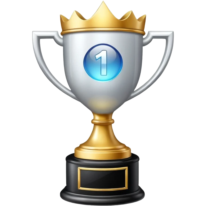 glitter white first place emoji