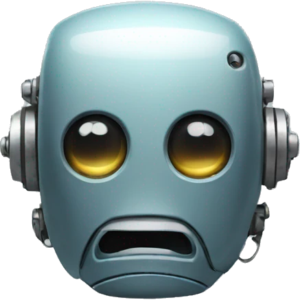 Crying robot emoji