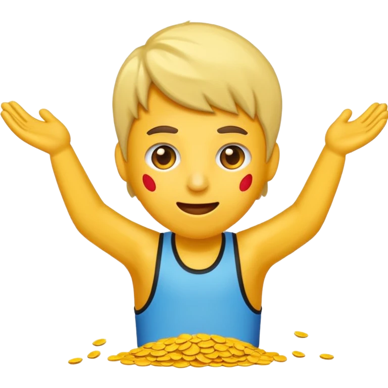 Erstell mir ein Emoji wo jemand ein Rennen gewinnt mit Konfetti emoji
