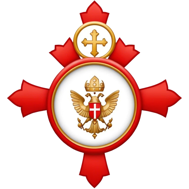 Pope's emblem red and white emoji