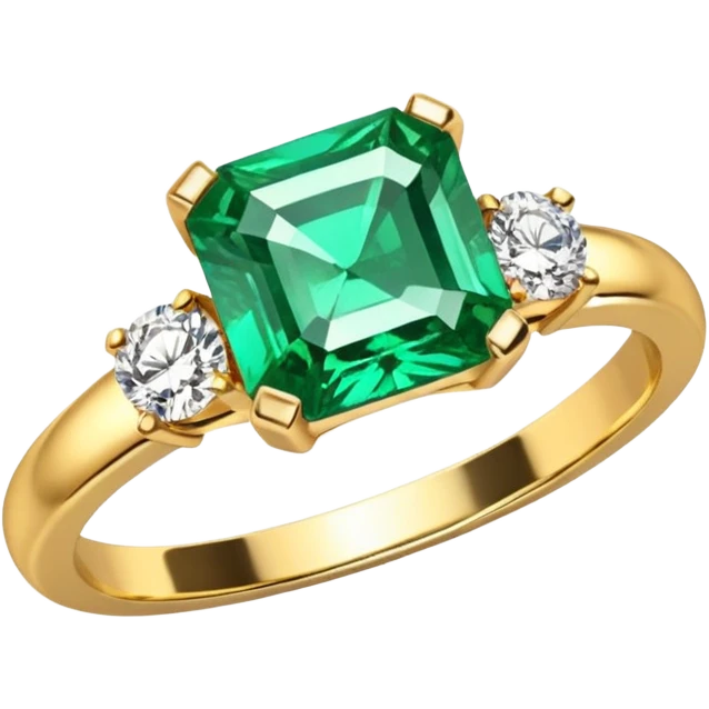 glitter esmerald diamond married ring emoji