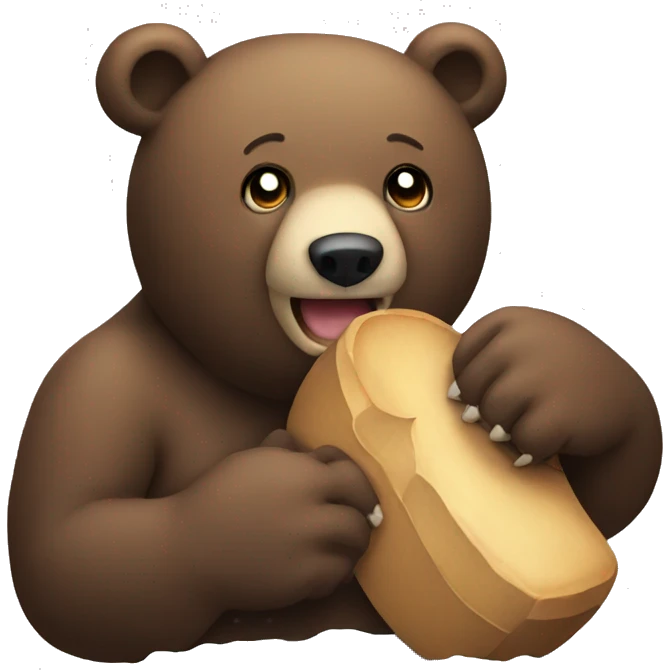 a bear chewing on a bear  emoji