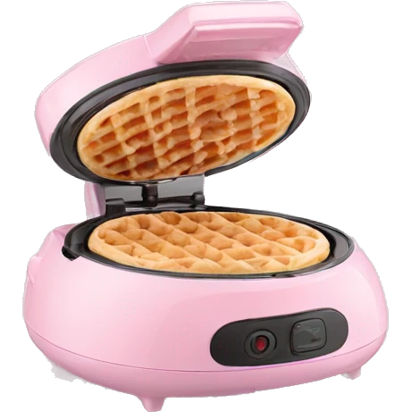 Light pink mini waffle maker emoji