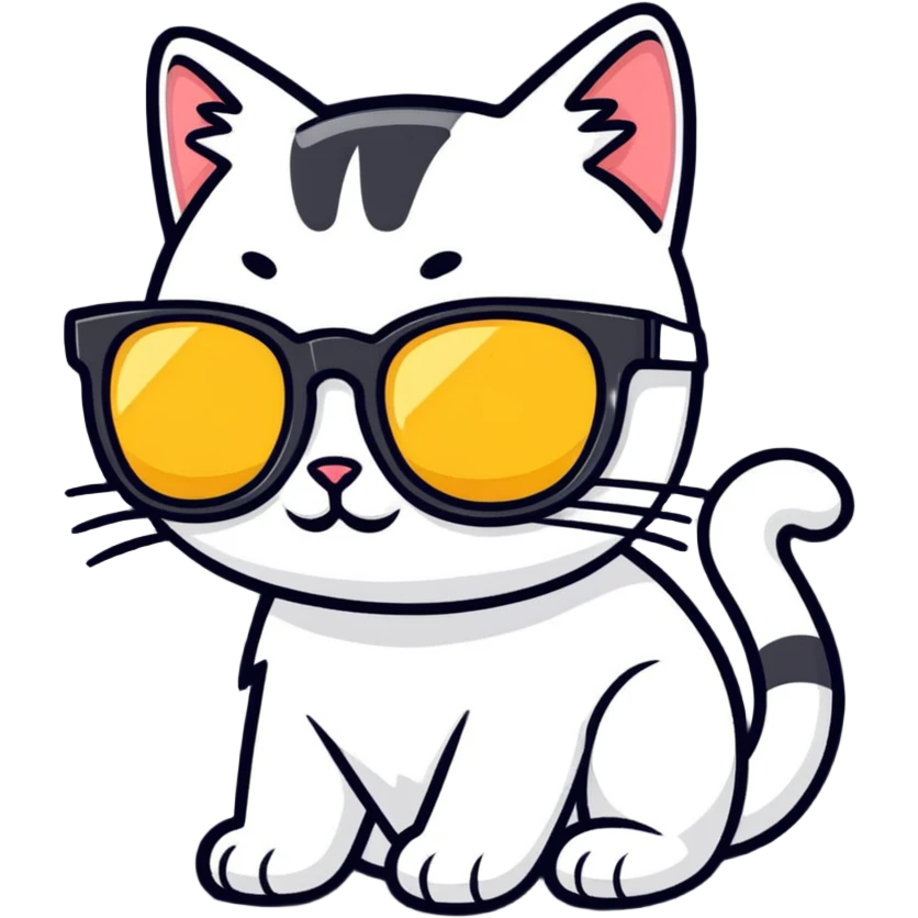 Cat with sunglasses emoji