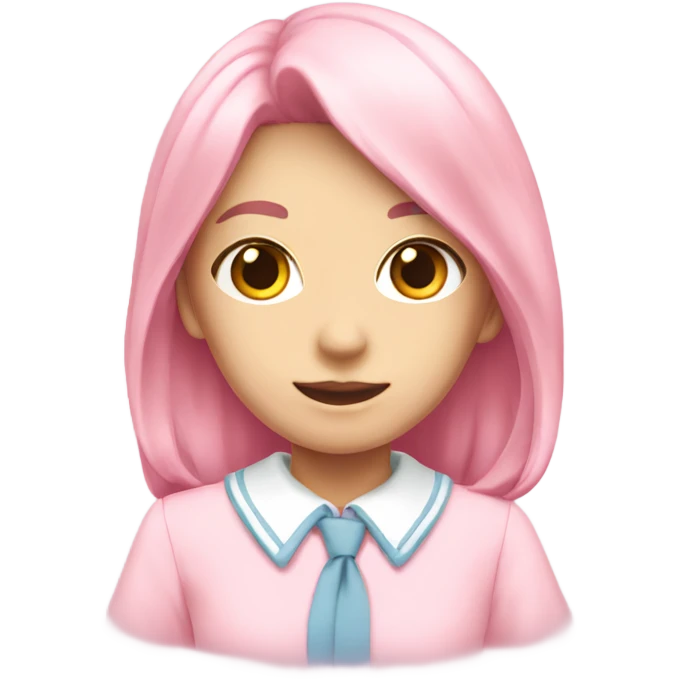 pink pastel School girl uniform emoji