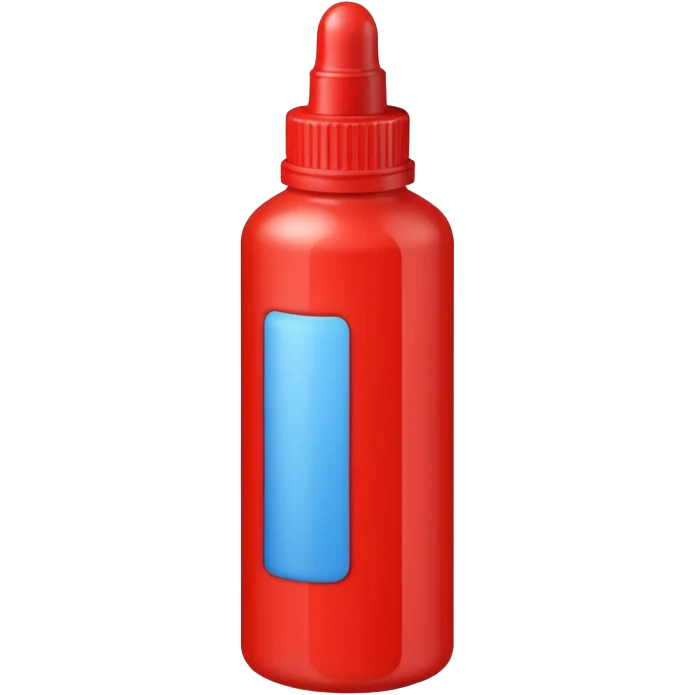 red glue bottle emoji
