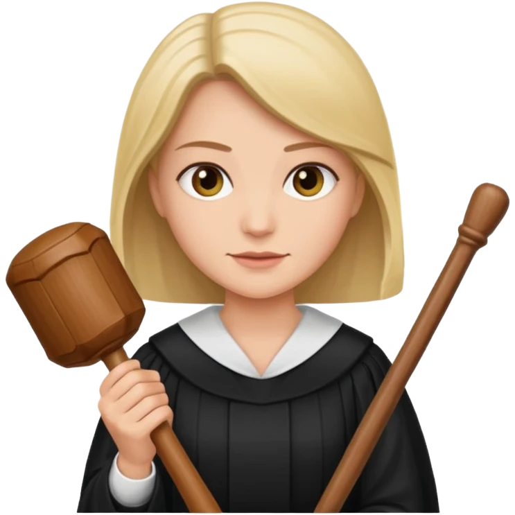 Married Judge with a Mallot  emoji