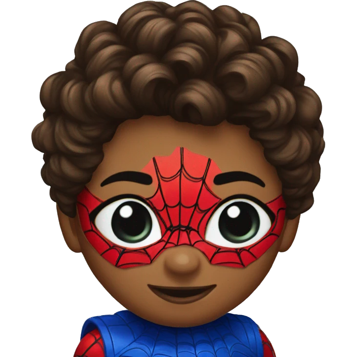 Spiderman with blue skirt emoji