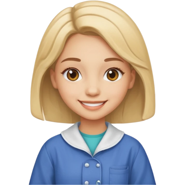 Девушка лашмейкер улыбается emoji