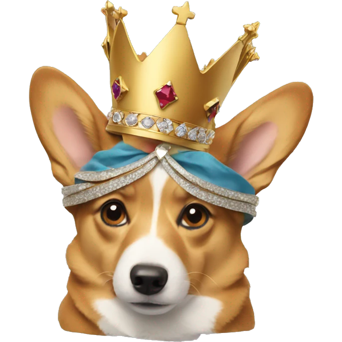 Corgi wearing a crown emoji
