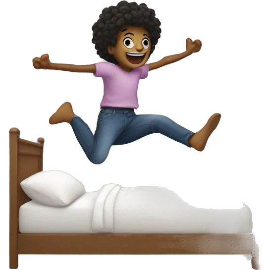 jumping on the bed emoji