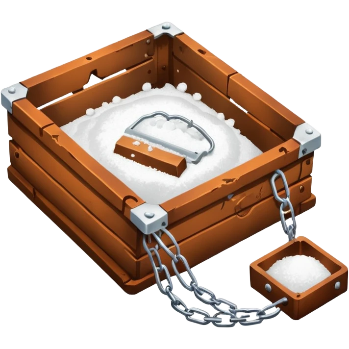 animal  trap with cocaine as bait  emoji