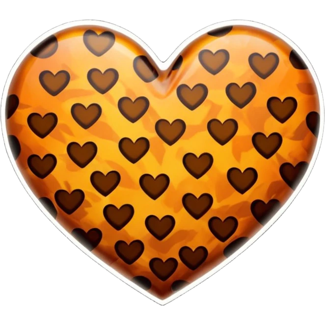 Heart with Tortoiseshell pattern emoji