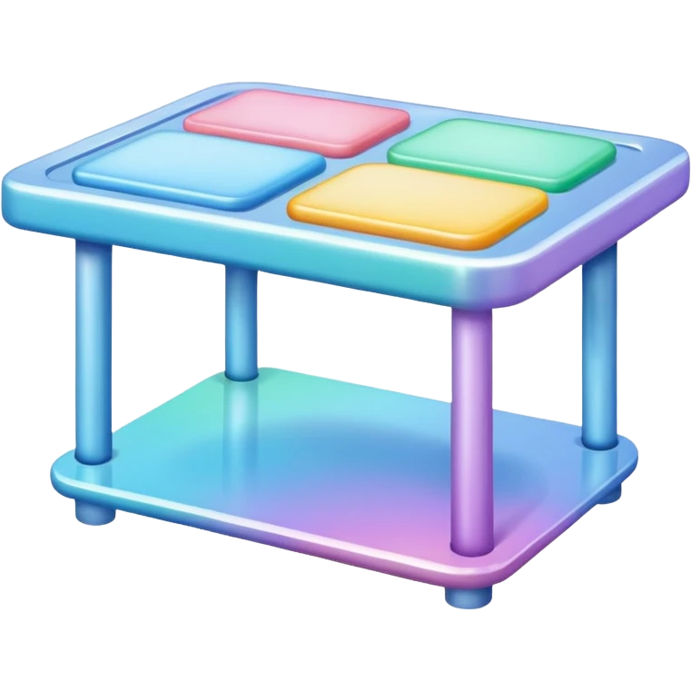 Colorful shiny Pastel table  emoji