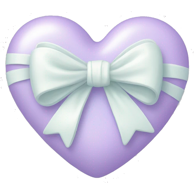 Pastel heart with white bow  emoji