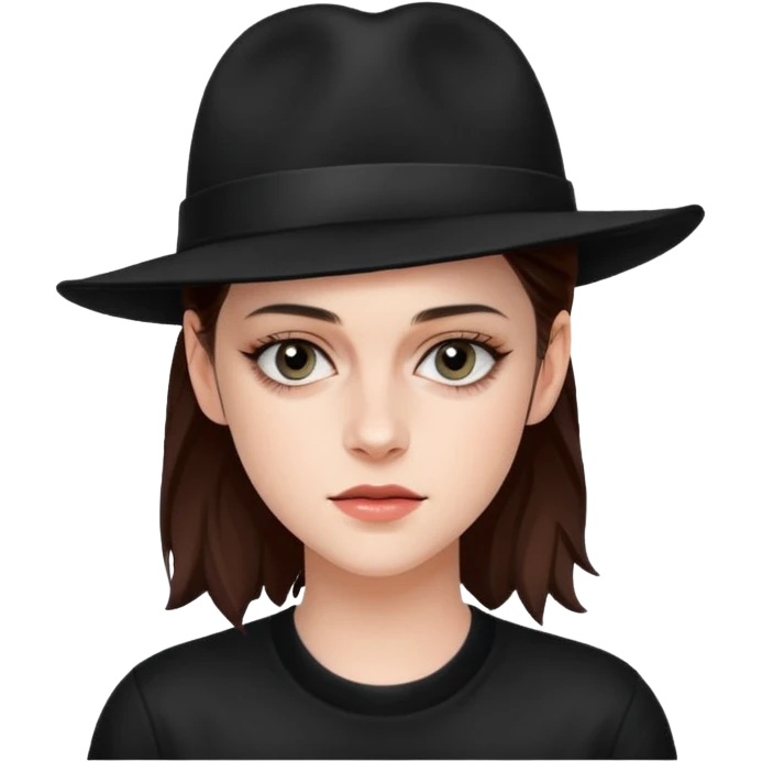 Kristen stewart with hat emoji