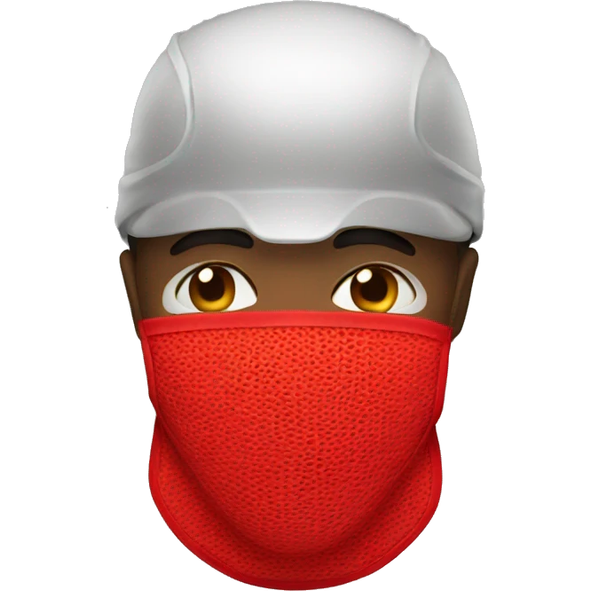 red light face mask emoji