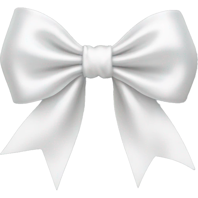 white satin bow emoji