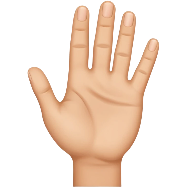 mano abierta color piel emoji