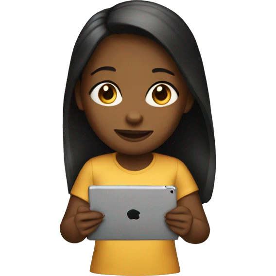 Girl with an iPad emoji