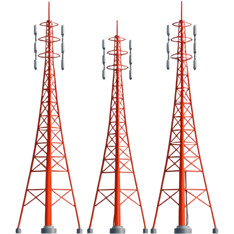 3 TORRES DE ANTENA DE ESTAÇÃO RÁDIO BASE emoji