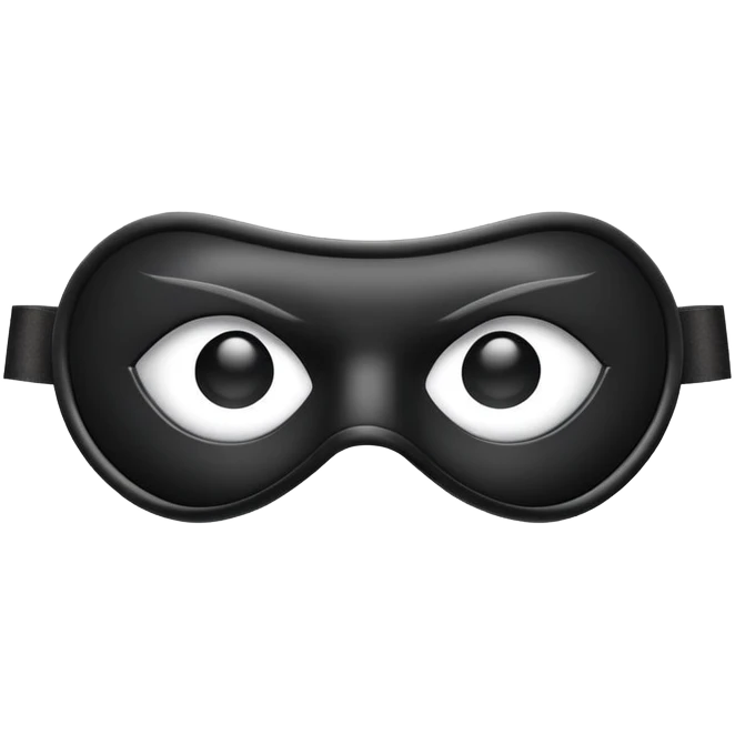 simple black superhero eye mask emoji