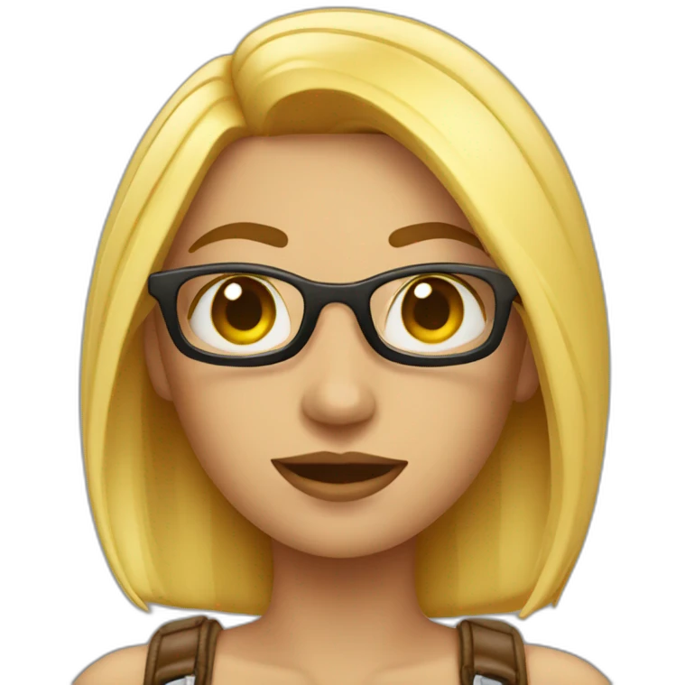 Selfie femme en cuir emoji