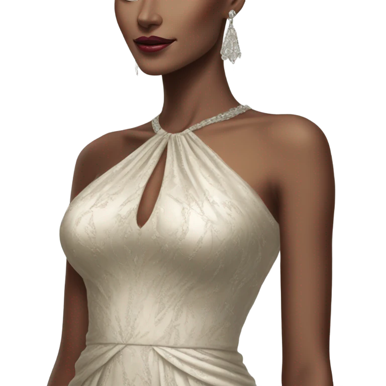 Hyper Realistic detailed luxury dress emoji