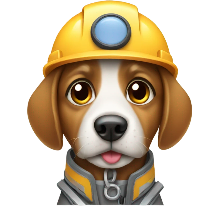 Engineer dog emoji