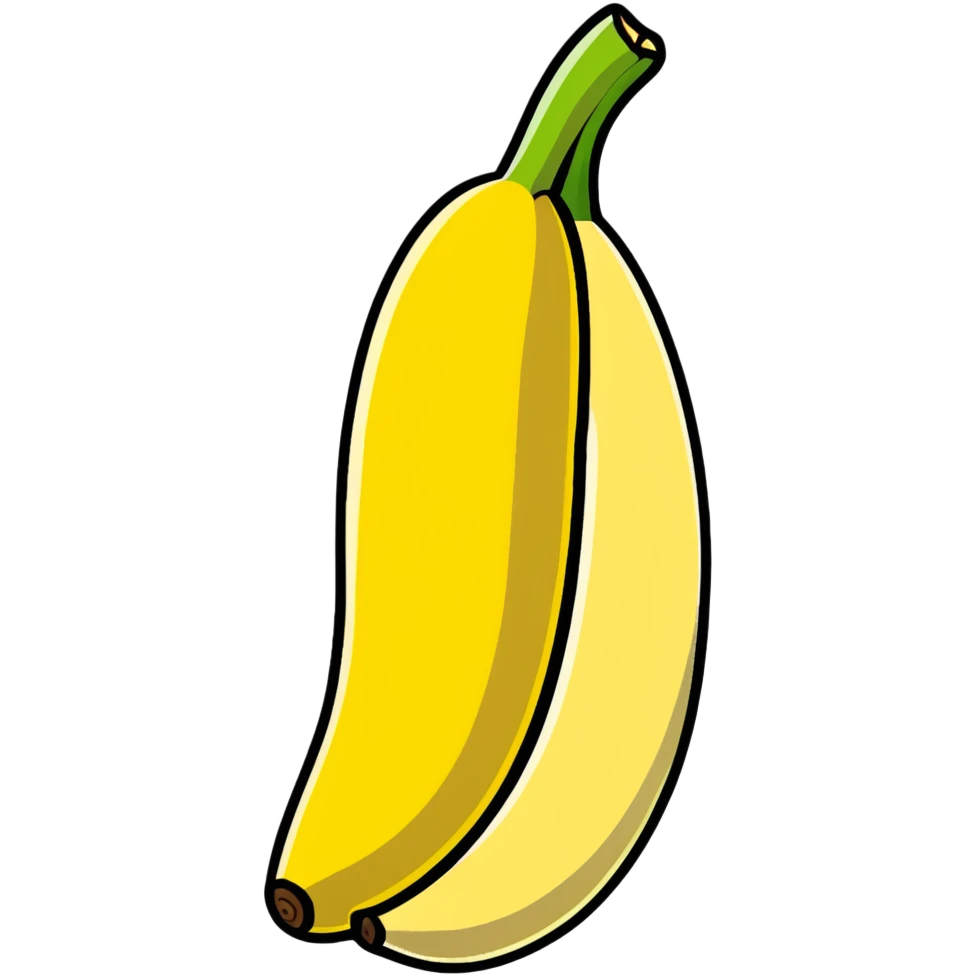 cute banana partially peeled with face emoji