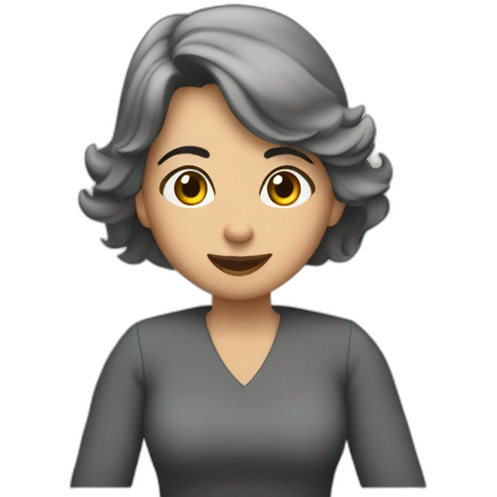 Vilma nuñez escribiendo emoji