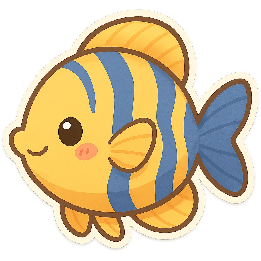 一只可爱的热带鱼 emoji