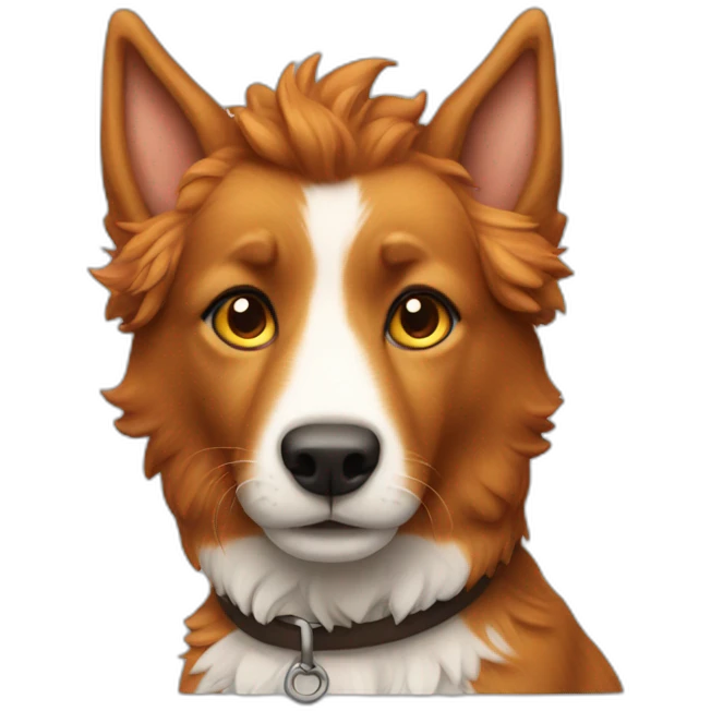 ginger shepherd with no white emoji