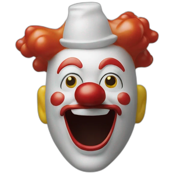 clown made of glass emoji