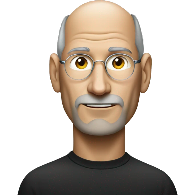 Steve Jobs with an iphone emoji
