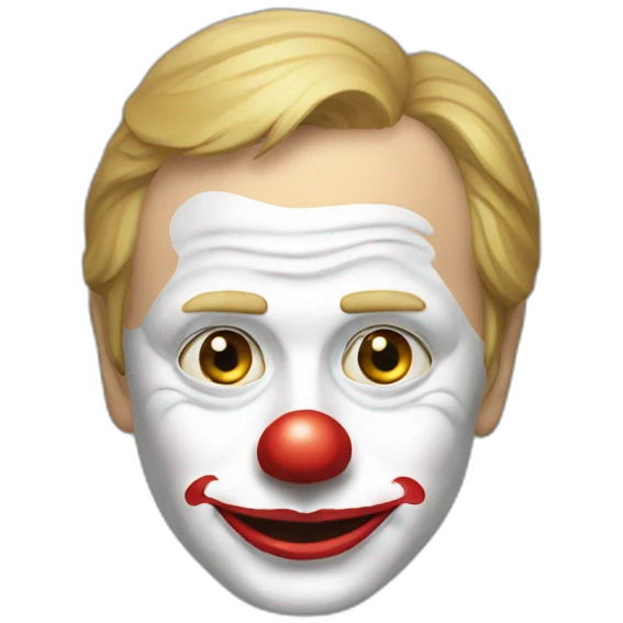 Putin clown face mask emoji
