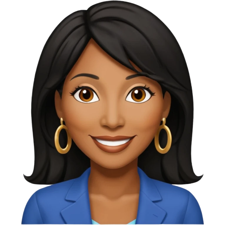 Towanda Braxton with black hair emoji
